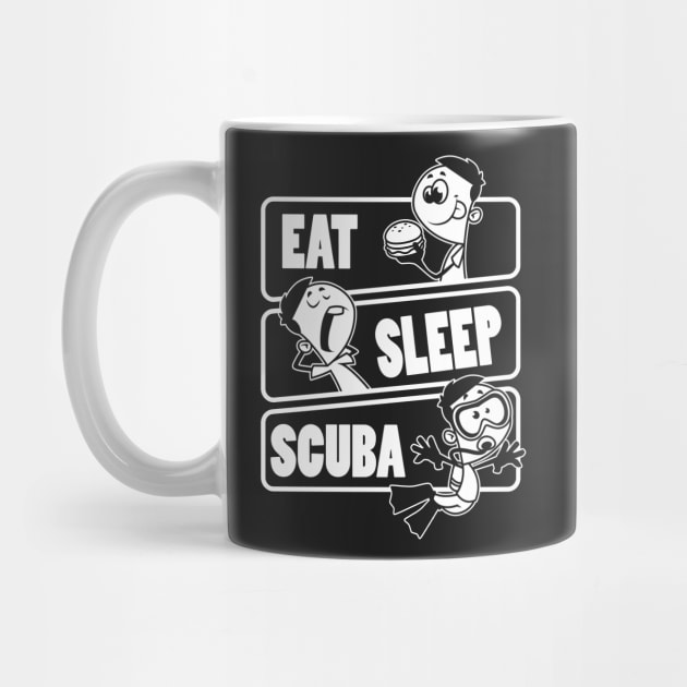 Eat Sleep Scuba diving - Ocean diver gift design by theodoros20